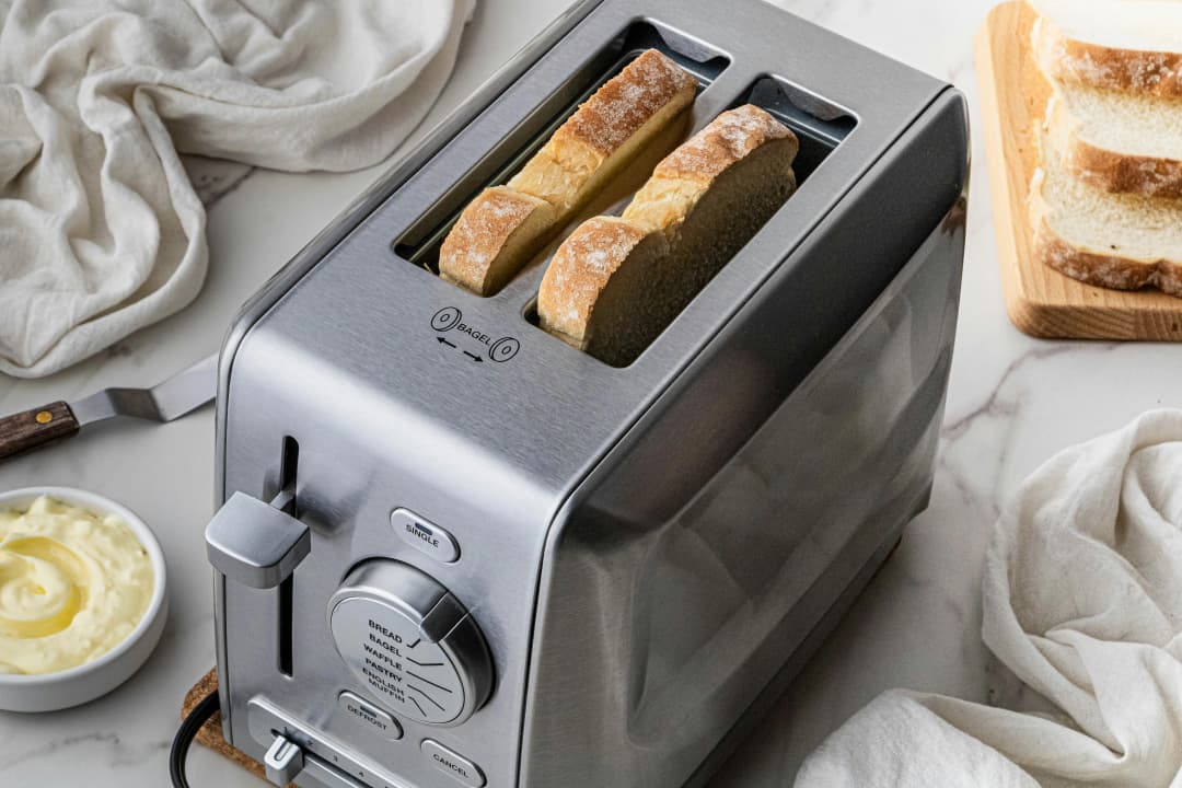A toaster sent in instead of a phone for recycling